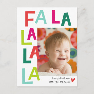 Fun Song EDITABLE FARBE Holiday Postcard Feiertagspostkarte