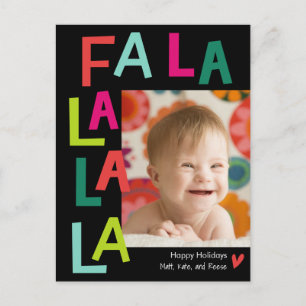 Fun Song EDITABLE FARBE Holiday Postcard Feiertagspostkarte