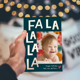 Fun Song Foil Holiday Foto Card Weihnachtskarte Folien Feiertagskarte