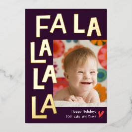 Fun Song Foil Holiday Foto Card Weihnachtskarte Folien Feiertagskarte