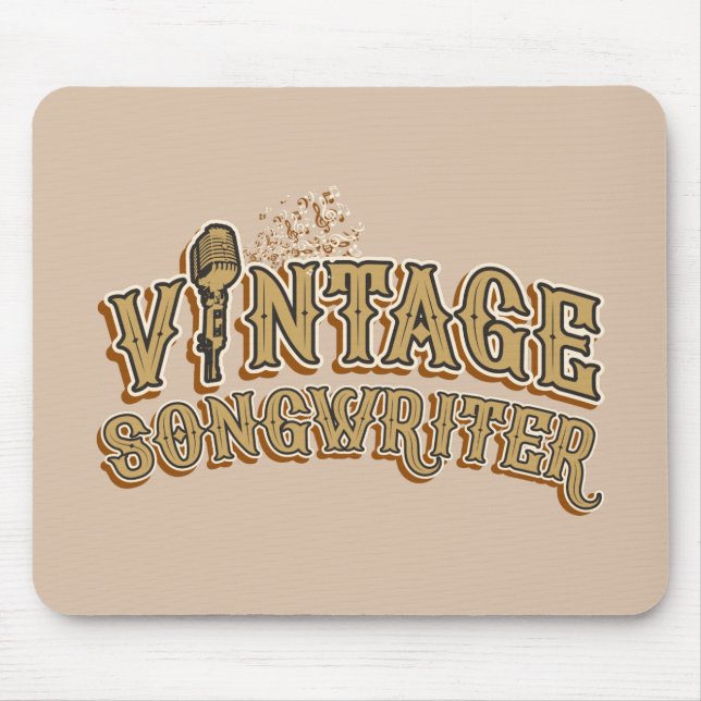 Fun Songwriter Lyricist Novelty Typografy Mousepad (Vorne)