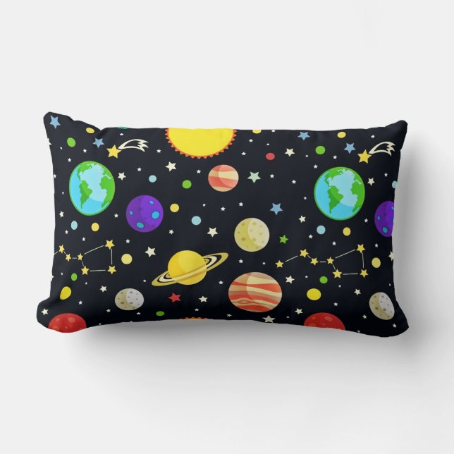 Fun Space Pattern Lendenkissen (Vorderseite)