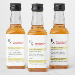 Fun Spaß Neuheit Rx-VerschreibungLabel Alkoholflaschenetikett