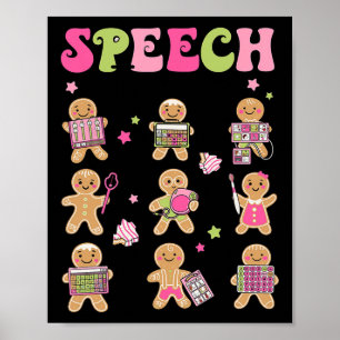 Fun Speech Therapy Lebkuchen Cookies SLP Christm Poster