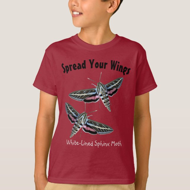 Fun Sphinx Moth Insect Foto Frontvorlage T-Shirt (Vorderseite)