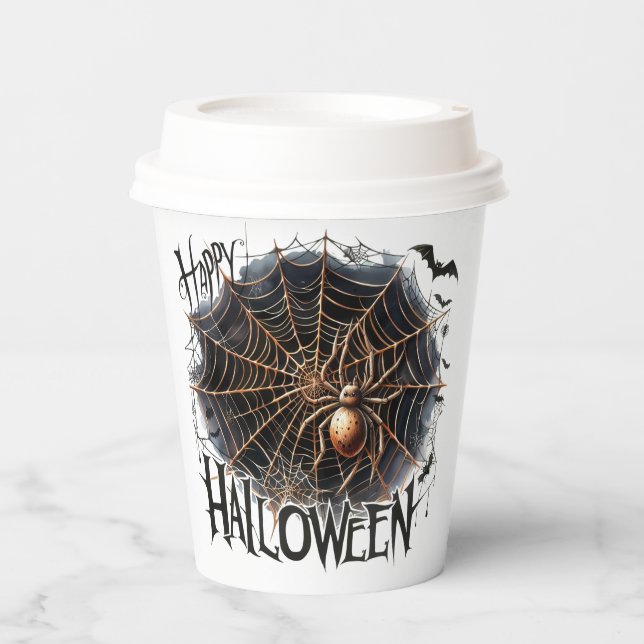 Fun Spider Halloween Paper Cup Pappbecher (Vorderseite)