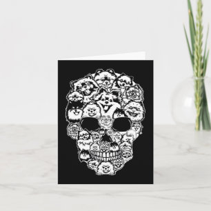 Fun Spitz Skull Hund Skelett Halloween Karte