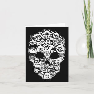 Fun Spitz Skull Hund Skelett Halloween Karte