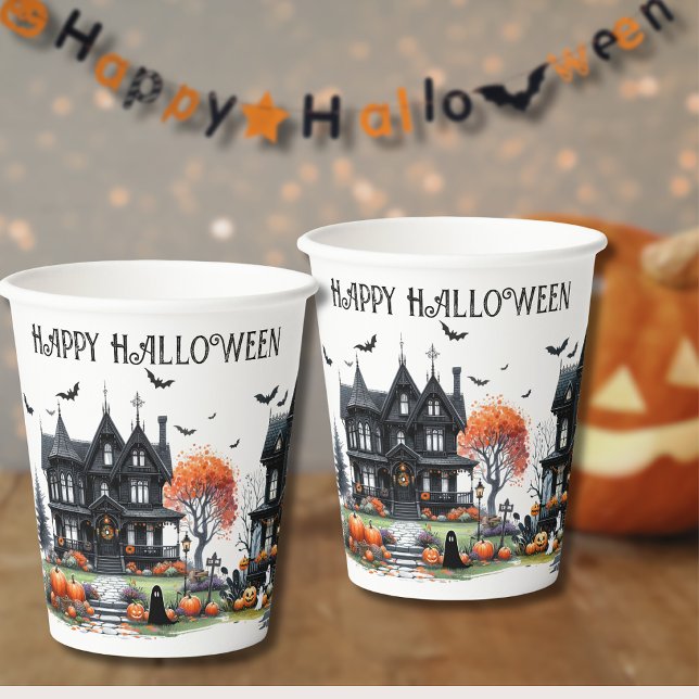 Fun Spooky Halloween-Party Pappbecher (Fun Spooky Halloween Party Paper Cups)