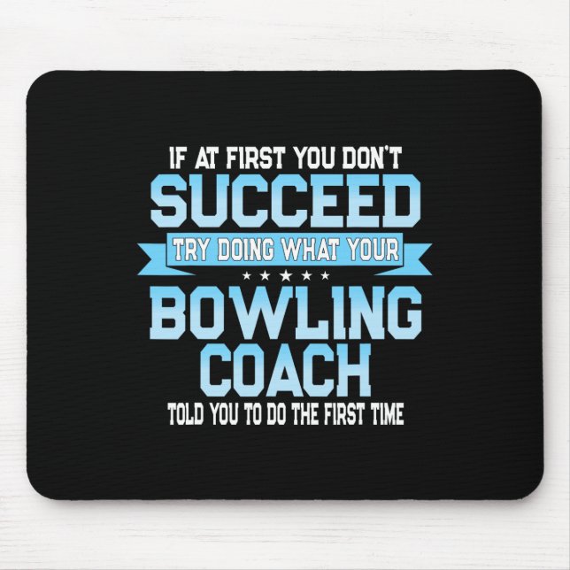 Fun Sport Coach Geschenk - Funny Bowling Coach Spr Mousepad (Vorne)