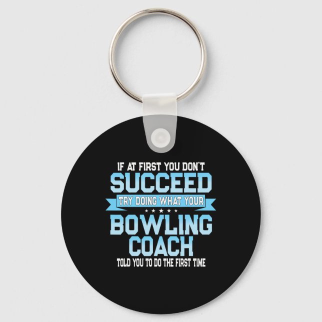Fun Sport Coach Geschenk - Funny Bowling Coach Spr Schlüsselanhänger (Vorderseite)