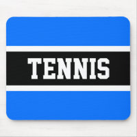 Fun Sporty Block TENNIS Buchstaben Blue Black Stri