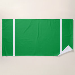 Fun Sporty Bright Kelly Green White Accent Stripes Strandtuch