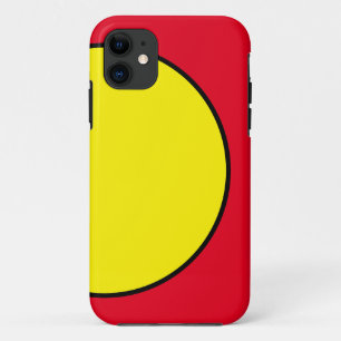 Fun Sporty Bright Yellow Circle Red Hintergrund Case-Mate iPhone Hülle
