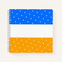 Fun Sporty Dots Hellgelbe, weiße Streifen Notizbuch