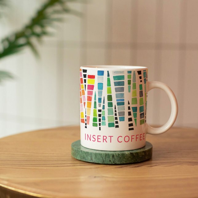 Fun Sprichwort Kaffeeliebhaber Kaffeetasse (Colorfeul Watercolor Coffee Lovers Mug)
