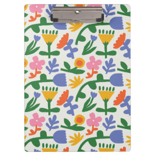 Fun Spring Floral Muster Klemmbrett