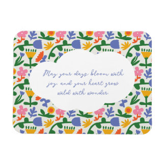 Fun Spring Floral Muster Magnet