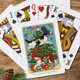Fun Springer Spaniel Christmas Custom Spielkarten