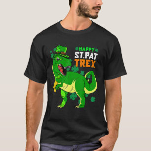 Fun St Pat Trex Day T-Shirts St Patrick Dinosaur B
