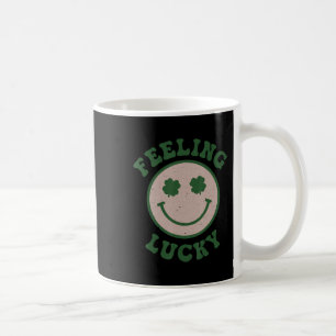 Fun St Patrick Day Feeling Lucky Smile Face Meme Kaffeetasse
