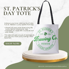 Fun St. Patrick's Lucky Spirits Tote Bag