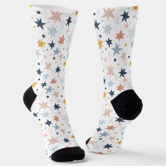 Fun Star Muster Socken (Gewinkelt)