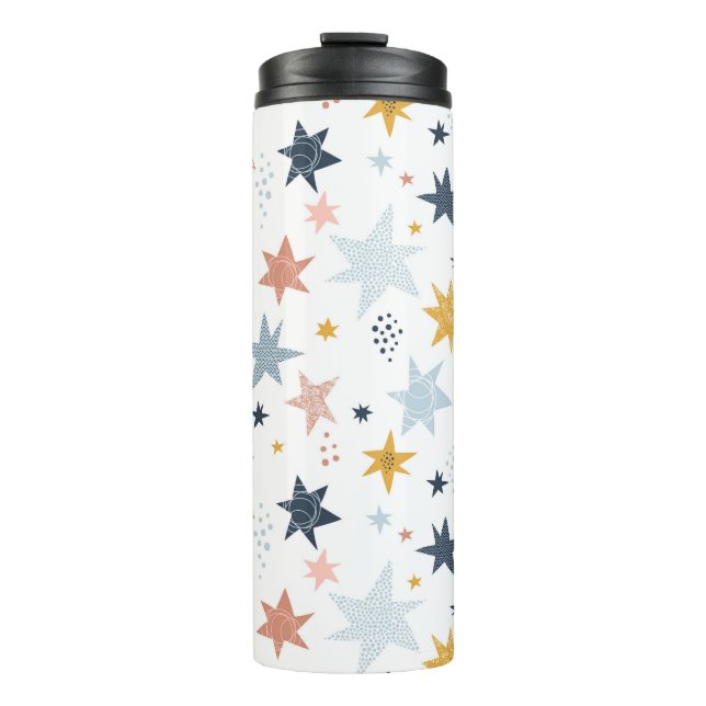 Fun Star Muster Thermosbecher (Vorderseite)