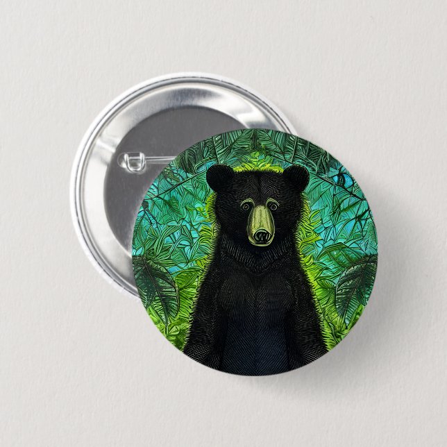 Fun Storybook Little Black Bar Button (Vorne & Hinten)