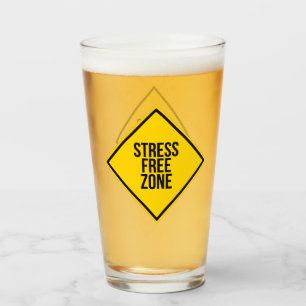 Fun Stress Free Zone Spaß trinken Glas