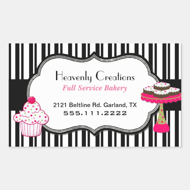 Fun Strip Custom Bakery Sticker (Vorderseite)