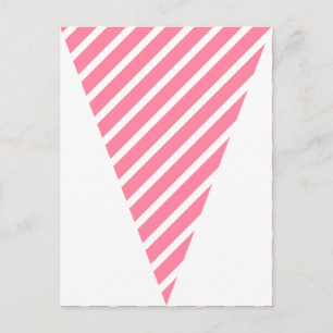 Fun Strip Hot Pink farbenfrohe Flag Bunting Postkarte