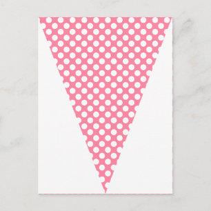 Fun Strip und Polka Dot farbenfrohe Flag Bunting Postkarte