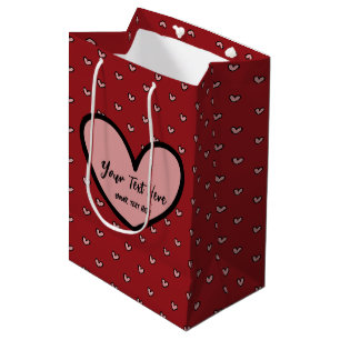 Fun Stylist Sweet Heart Party Vorlage Mittlere Geschenktüte