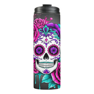 Fun Sugar Skull Thermosbecher