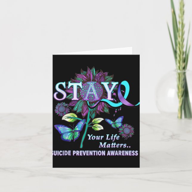 Fun Suicide Prevention Awareness Stay Your Life Pr Karte (Vorderseite)