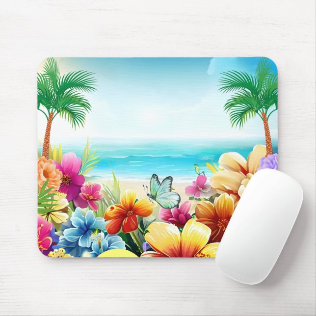 Fun Summer Beach Szene 2 Mousepad (Mit Mouse)