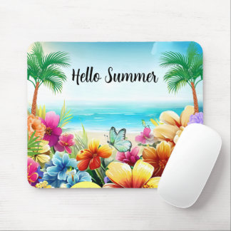 Fun Summer Beach Szene Mousepad