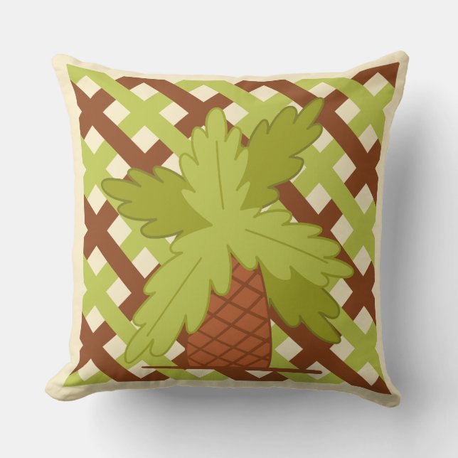 Fun Summer Design Ananas Lattic Background Kissen (Vorderseite)