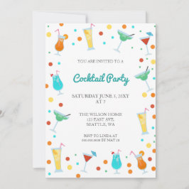 Fun Summer Drinks Cocktail Party Einladung