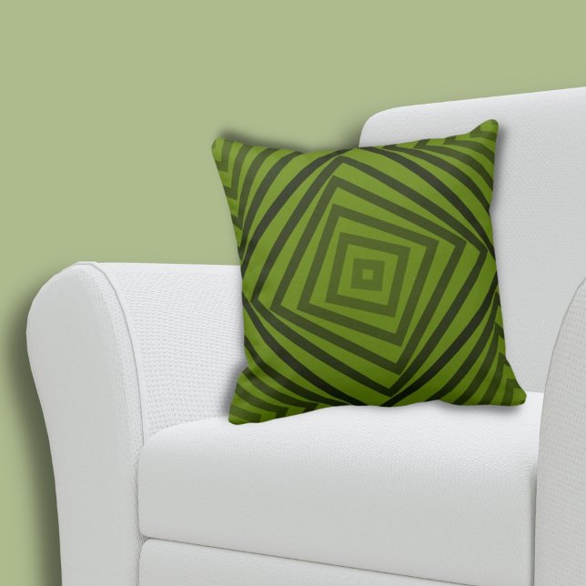 Fun Summer Green Nested Spiral Box Kissen (Fun Summer-Green Nested Spiral Box Throw Pillow)
