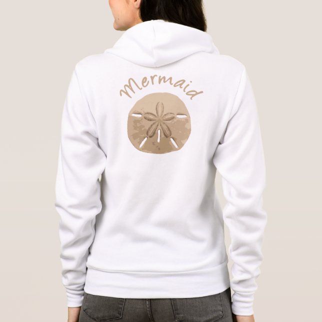 Fun Summer Holiday Meerjungfrau Sand Dollar Art St Hoodie (Rückseite)