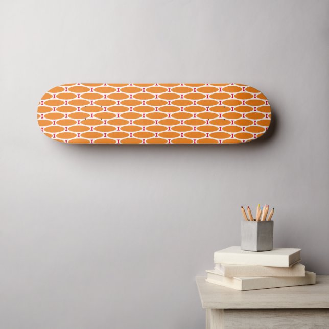 Fun Summer Orange Suns White Red Accessoires Flitt Skateboard (Wandkunst (Horz))