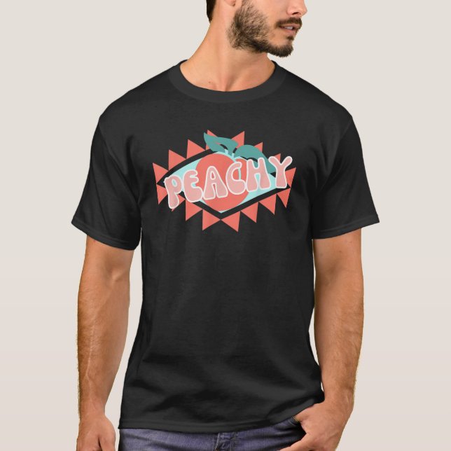Fun Summer Peachy Pfirsiche Früchte Boho Country C T-Shirt (Vorderseite)