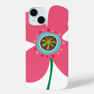 Fun Summer Pink Daisy Pop Blume Whimsical & Niedli iPhone 15 Hülle