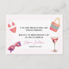 Fun Summer Pool Party Wasserfarbe Süß 16 Begleitkarte