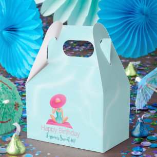 Fun Summer Pool Party Wasserfarbe Süß 16 Geschenkschachtel