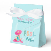 Fun Summer Pool Party Wasserfarbe Süß 16