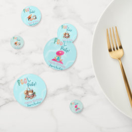 Fun Summer Pool Party Wasserfarbe Süß 16 Konfetti