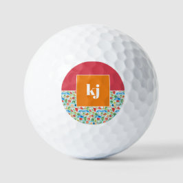 Fun Summer Stylish Monogram Golfball